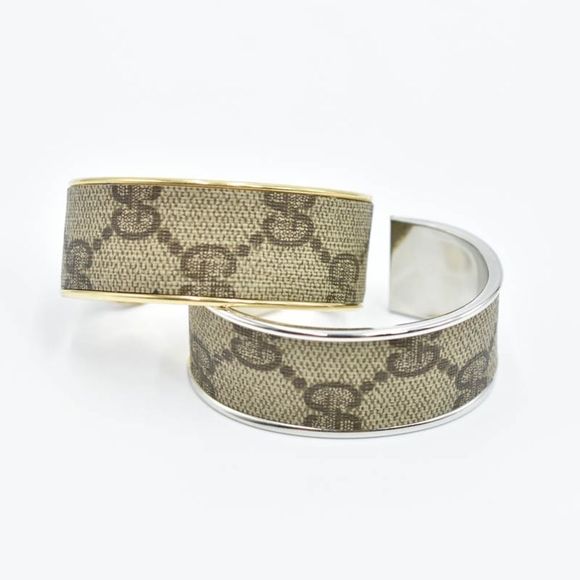 Gucci Monogram Canvas Bangle in Gold - Picture 5 of 7